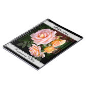 Pink Roses-Adresse individuell einstellbar Notizblock (Linke Seite)
