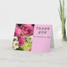 Pink Roses and Daisies Vielen Dank