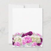 Pink Roses and Peonies Reply Card RSVP Karte (Rückseite)