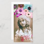 PINK ROSES, ANEMONEN UND BUTTERFLY FOTOVORLAGE (Vorne/Hinten)