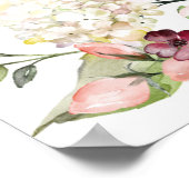 Pink Roses Baby Dusche Begrüßungszeichen Poster (Ecke)