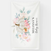 Pink Roses Baby Dusche Blumenpumpen Banner (Vertikal)