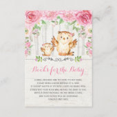 Pink Roses Baby Girl Owl Bringen Sie eine Book Ins Begleitkarte (Vorderseite)