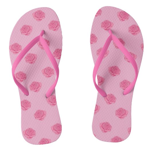 Pink roses badesandalen (Fußbett)