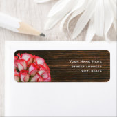 Pink Roses & Barnwood Address Label (Insitu)