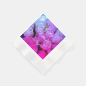 Pink Roses Benutzerdefinierter Text glücklich Mutt Serviette (Ecke)