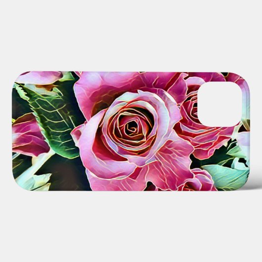 PINK ROSES BLUME Case-Mate iPhone HÜLLE (Rückseite (Horizontal))