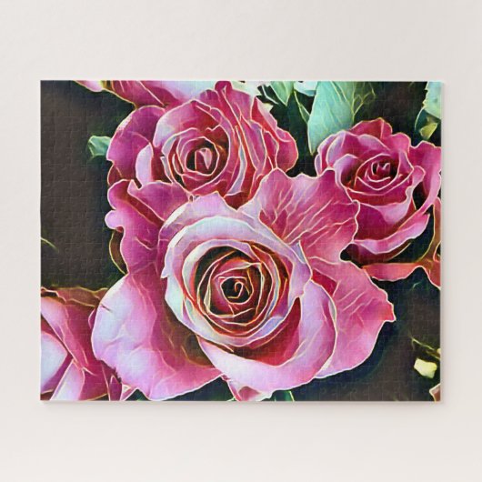 PINK ROSES BLUME PUZZLE (Horizontal)