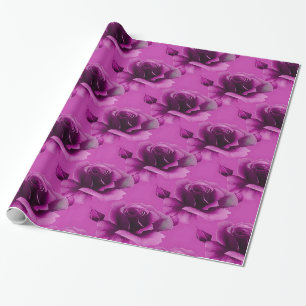 Pink Roses Blumenmuster Papier Geschenkpapier