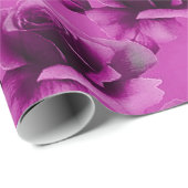 Pink Roses Blumenmuster Papier Geschenkpapier (Rolleneckpunkt)