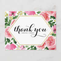 Pink Roses Blumenrahmen Hochzeit Vielen Dank