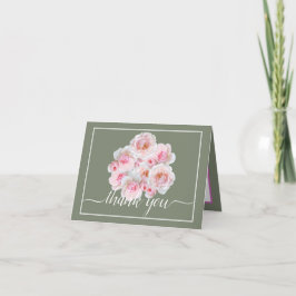 Pink Roses Botanische Floral Bouquet Chic Vielen D Karte