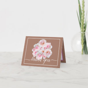 Pink Roses Botanische Floral Bouquet Chic Vielen D Karte