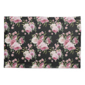 Pink Roses Bouquet Pillow Case Kissenbezug (Rückseite-Links)