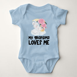 Pink Roses Bunnies 🌹 meine Oma-Lieben Baby Strampler