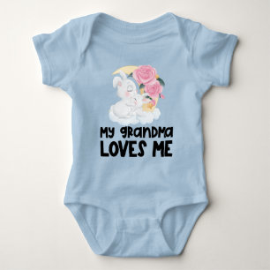 Pink Roses Bunnies 🌹 meine Oma-Lieben Baby Strampler