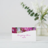 Pink Roses Business Card Visitenkarte (Stehend Vorderseite)