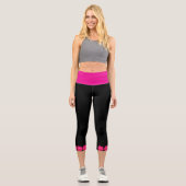 PINK ROSES CAPRI LEGGINGS (Vorderseite)