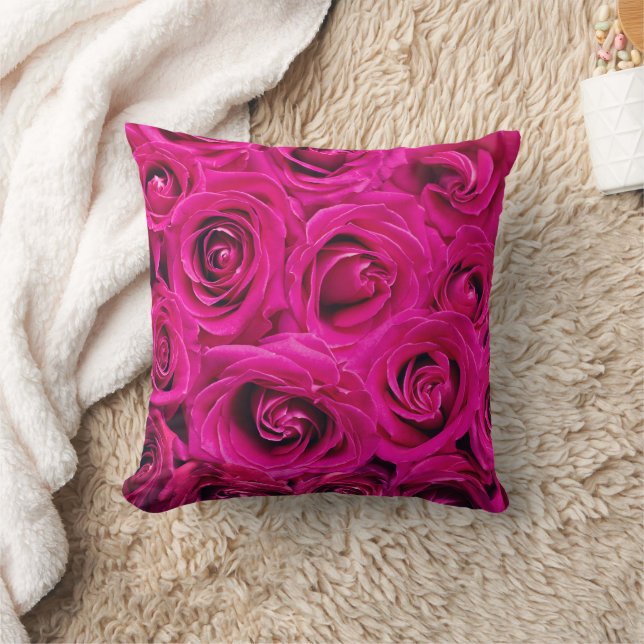 PINK ROSES DURCH PILLOW KISSEN (Decke)