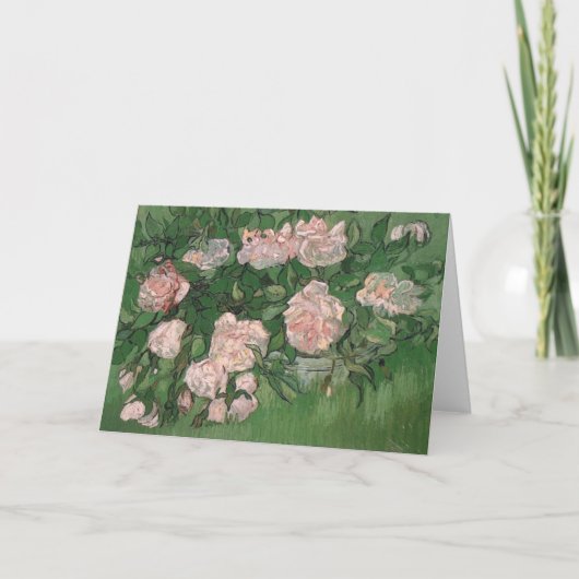 Pink Roses (F595) Van Gogh Fine Art Karte (Vorderseite)