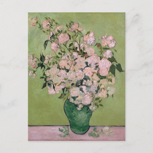 Pink Roses (F682) Van Gogh Fine Art Postkarte (Vorderseite)