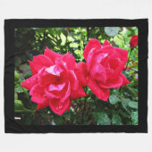 PINK ROSES FLEECE BLANKET (Vorderseite (Horizontal))