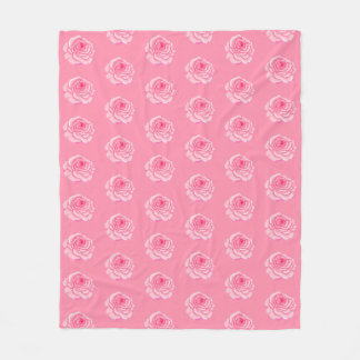 Pink roses fleecedecke