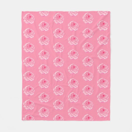 Pink roses fleecedecke (Vorderseite)