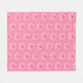 Pink roses fleecedecke (Vorderseite (Horizontal))