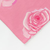 Pink roses fleecedecke (Ecke)