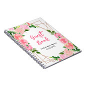 Pink Roses Floral Baby Shower Guest Book Notizblock (Rechte Seite)