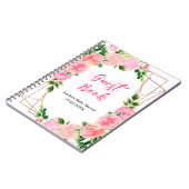Pink Roses Floral Baby Shower Guest Book Notizblock (Linke Seite)