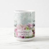 Pink Roses Floral Bridesmaid Gastgeschenk Hochzeit Kaffeetasse (Mittel)