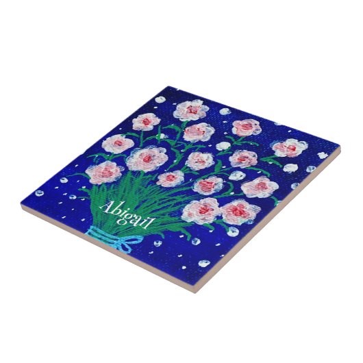 Pink Roses Floral Customized Ceramic Tile Fliese (Seite)