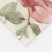 Pink Roses Floral Fleecedecke (Ecke)