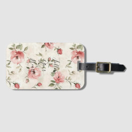 Pink Roses Floral  Gepäckanhänger