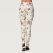 Pink Roses Floral  Leggings (Rückseite)