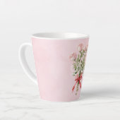 Pink Roses Floral Love Milchtasse (Linke Ecke)