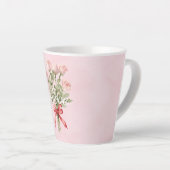 Pink Roses Floral Love Milchtasse (Rechte Ecke)