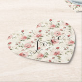 Pink Roses Floral Love Untersetzer (angewinkelt)