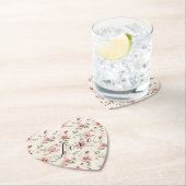Pink Roses Floral Love Untersetzer (Vor Ort)