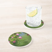 Pink Roses Floral (photography by me) Getränkeuntersetzer (Seite)