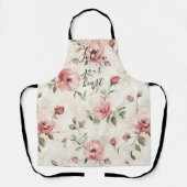 Pink Roses Floral Schürze (Vorderseite)