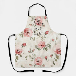 Pink Roses Floral  Schürze