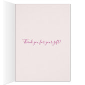 Pink Roses Floral Vielen Dank (Innen (Rechts))