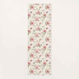 Pink Roses Floral  Yogamatte