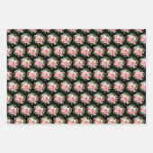 Pink Roses Flowers and Greenery Geschenkpapier Set (Vorderseite 3)