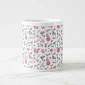 Pink Roses Galore Jumbo-Tasse (Vorderseite)