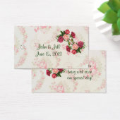 Pink Roses Gastgeschenk Hochzeit Hang Tag (Schreibtisch)