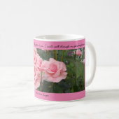 Pink Roses Gedanken Sie Kaffee Tasse (VorderseiteRechts)